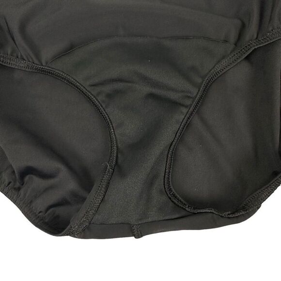 Lands End 12L One-Piece Black Tank Swimsuit - Picture 6 of 7